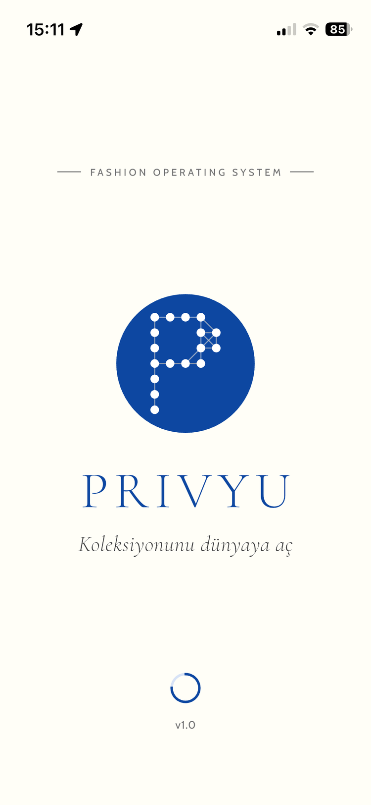 Privyu açılış ekranı